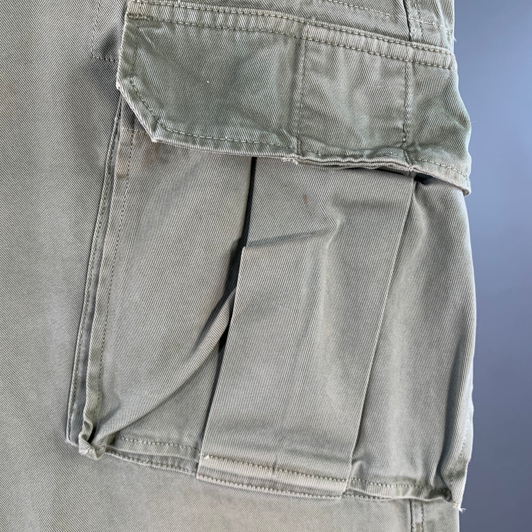 DEPARTMENT FIVE Size 34 Olive Cotton Cargo Jeans