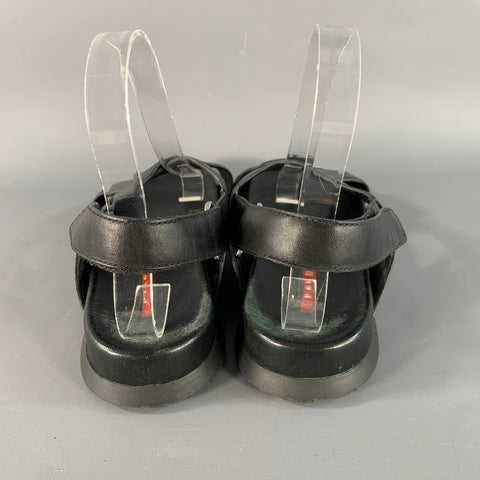 PRADA Size 8 Black Strappy Sandals