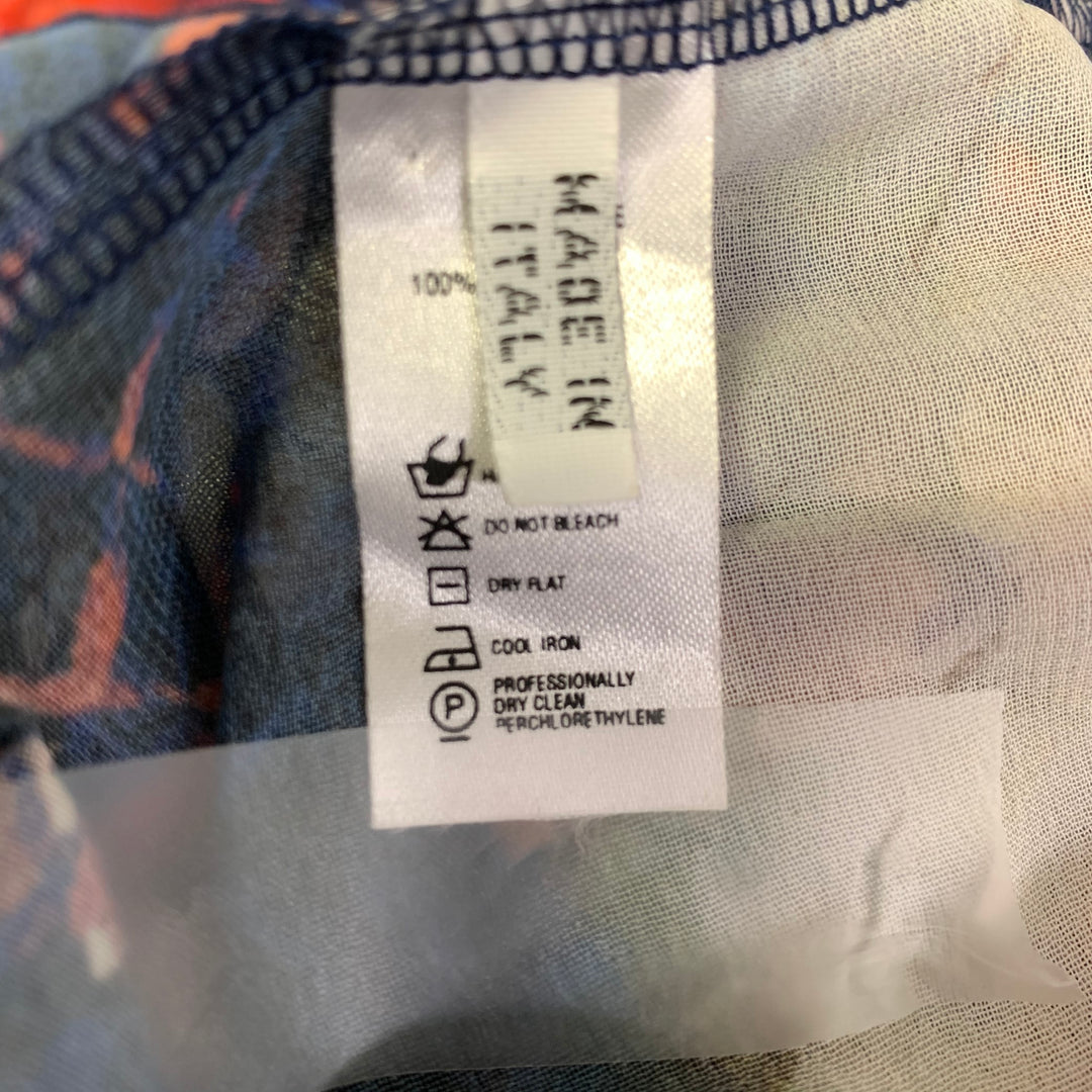 LA PERLA Size 6 Multi-Color Polyester Pleated Halter Dress