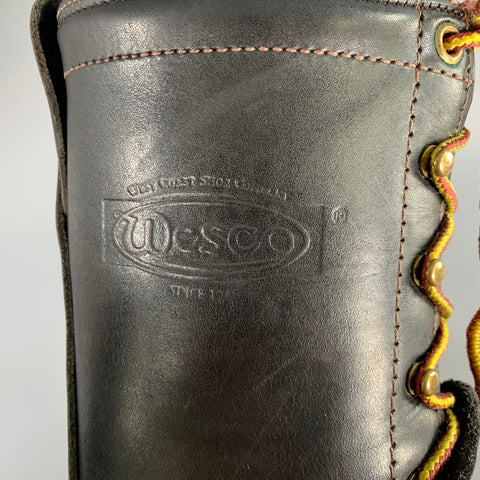WESCO Size 10 Highliner Black Leather Lace-Up Boots