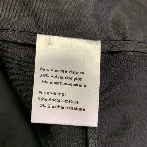 AKRIS Size 8 Black Viscose Blend Polka Dot Blazer