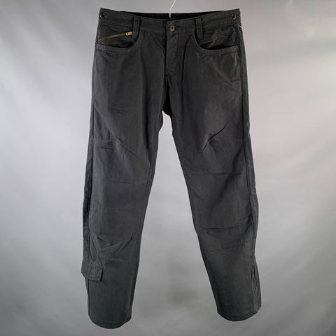 NICE COLLECTIVE Size 32 Black Cotton Cargo Casual Pants