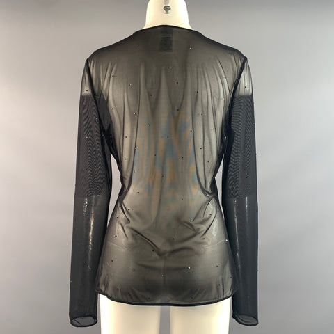 WOLFORD Size S Black Polyamide Sheer Dress Top