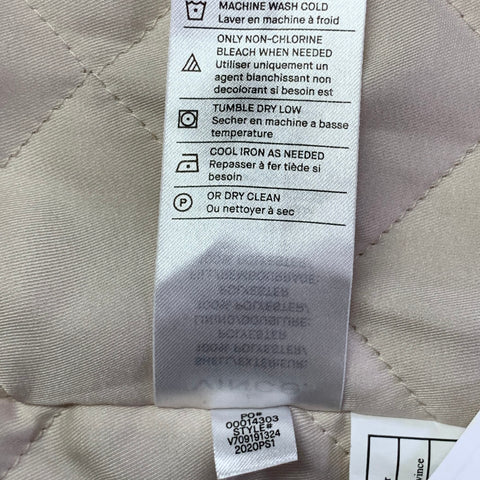 VINCE Size S Cream Faux Shearling Hidden Buttons Jacket