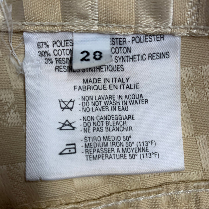V2 by VERSACE Size 28 Beige Polyester Blend Checkered Jean Cut Casual Pants