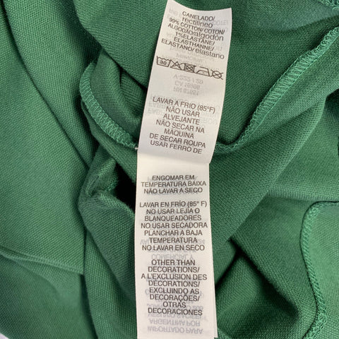 LACOSTE Size S Green Embroidery Cotton Blend Short Sleeve Polo