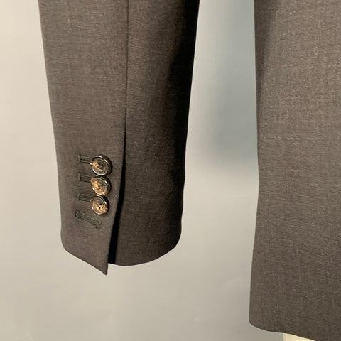 Veste de sport DSQUARED2 en laine mélangée anthracite à revers cranté, taille 38