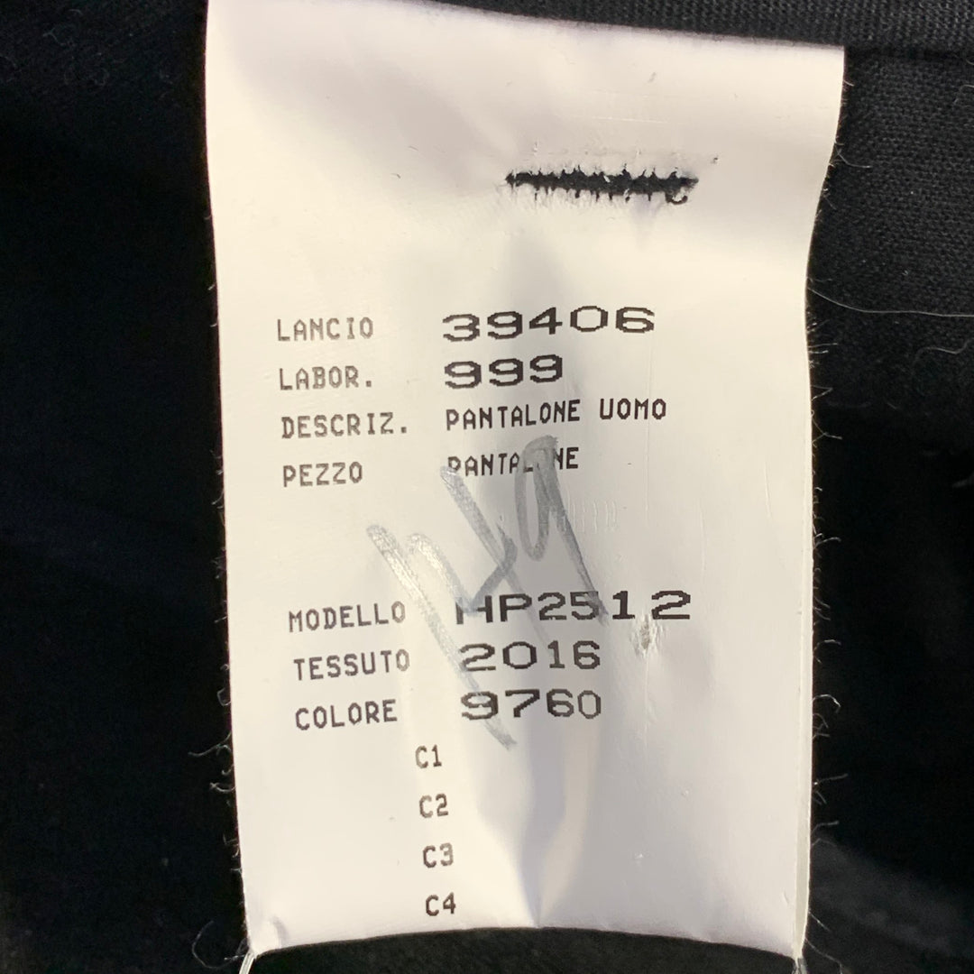ARMANI COLLEZIONI Size 34 Black Velvet Belted Casual Pants