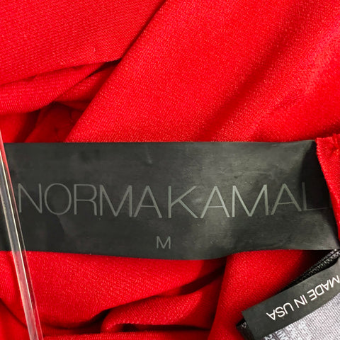 NORMA KAMALI Size M Red Polyester Blend Sleeveless Dress Top