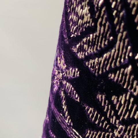 EMILIO PUCCI Size 38 Purple Silver Geometric Embroidery Velvet Shawl Sport Coat