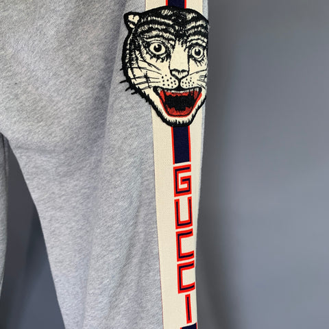 GUCCI Size L Grey Cotton Sweatpants Casual Pants