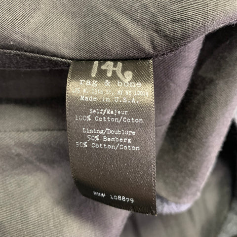 RAG & BONE Size M Grey Black Color Block Cotton Single Breasted Vest