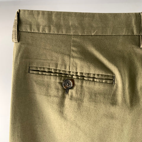 ETRO Size 38 Green Olive Cotton Blend Casual Pants