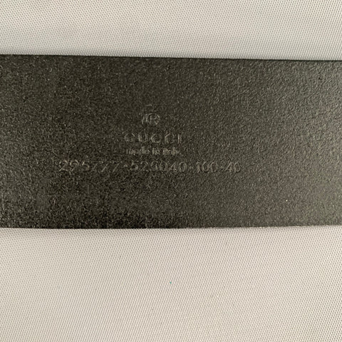 GUCCI Size 36 Black Solid Leather Belt