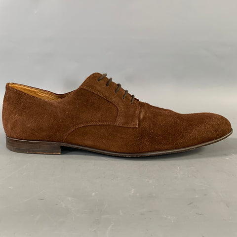 PS by PAUL SMITH Size 12 Brown Suede Almond Toe Lace Up Shoes
