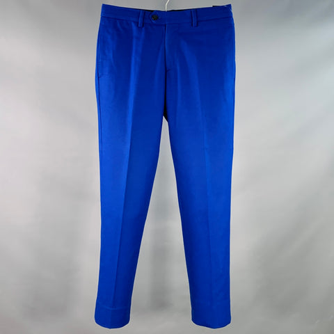 EMPORIO ARMANI Size 30 Royal Blue Wool Blend Tapered Dress Pants