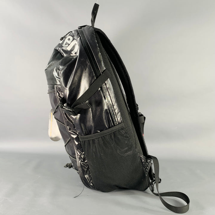 SUPREME FW17 Black White Logo Synthetic Backpack