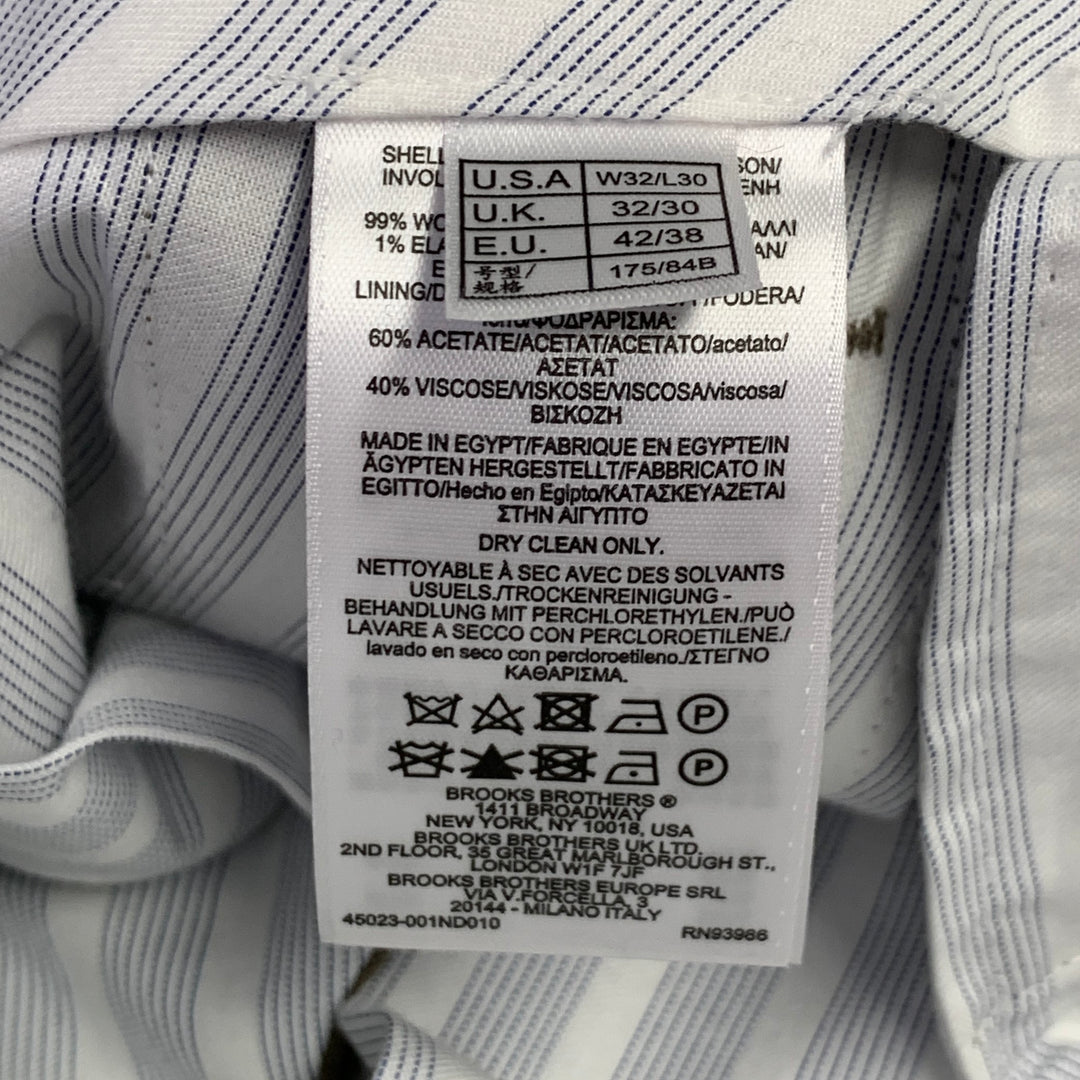 BROOKS BROTHERS Size 32 Brown Beige Heather Wool Blend Dress Pants