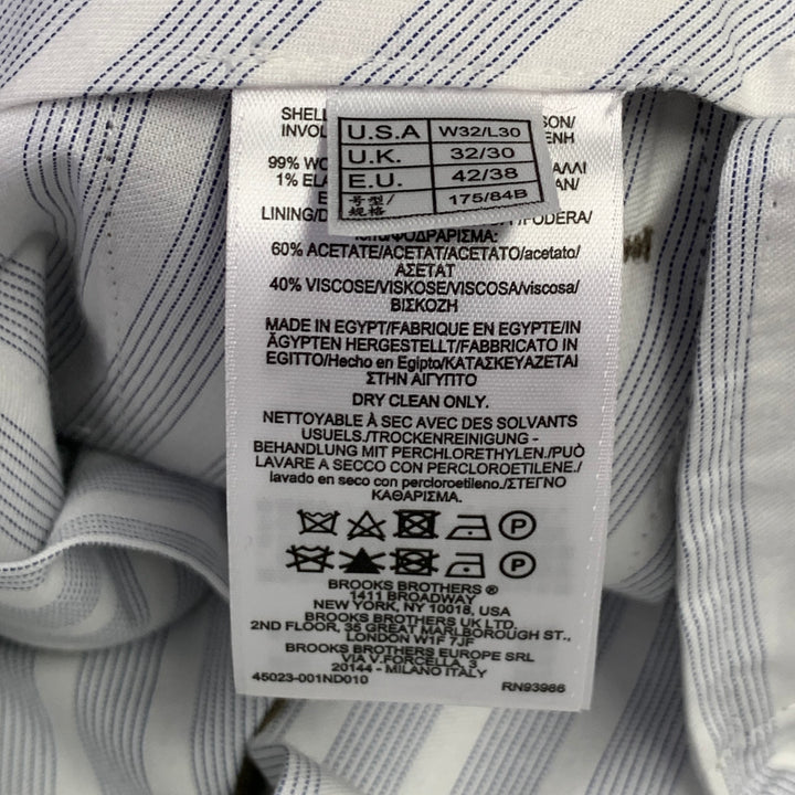 BROOKS BROTHERS Size 32 Brown Beige Heather Wool Blend Dress Pants