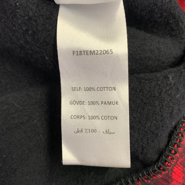 OPENING CEREMONY Size XL Black Red Cotton Hooded Sweatshirt