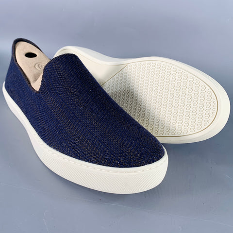 ROTHY'S Size 13 Navy Orange Wool Blend Slip On Sneakers