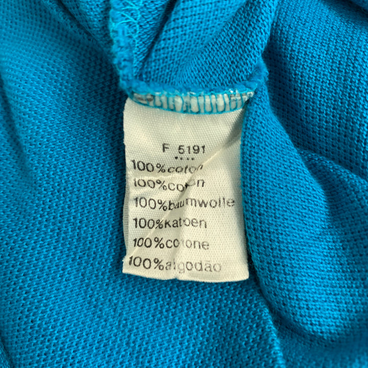 LACOSTE Size XL Aqua Cotton Buttoned Polo