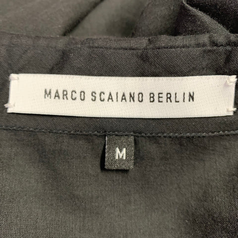 MARCO SCAIANO BERLIN Size M Black Cotton Tunic Long Sleeve Shirt