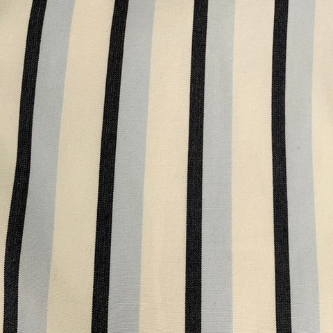 THOM BROWNE Size L White Black Blue Stripe Cotton One Pocket Long Sleeve Shirt