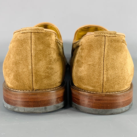 SCAROSSO Size 10.5 Tan Suede Tassels Loafers