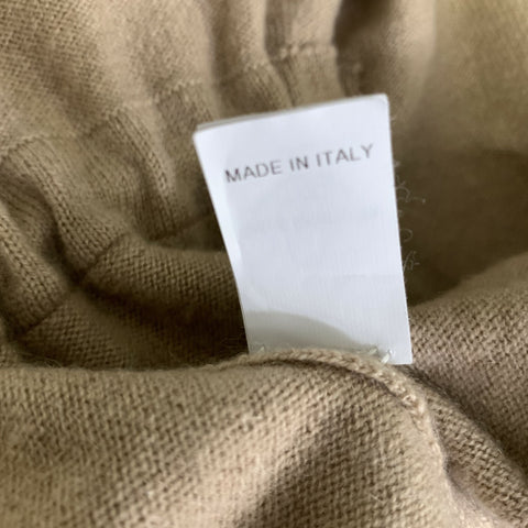 BRUNELLO CUCINELLI Size M Tan Cashmere Solid Moto Racer Jacket