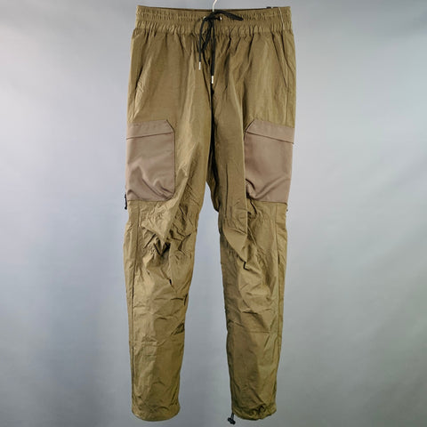 JOHN ELLIOTT Size 30 Olive Green Nylon Drawstring Casual Pants
