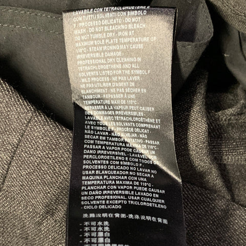 GIORGIO ARMANI Size 32 Grey Charcoal Twill Virgin Wool Blend Dress Pants
