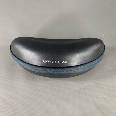 GIORGIO ARMANI Lunettes de soleil miroir en métal argenté et noir