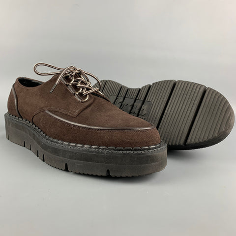 FOOT THE COACHER Taille 8 Chaussures à lacets en daim marron et noir