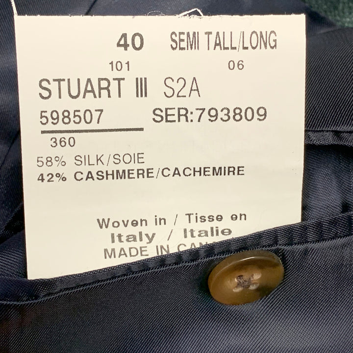 PAUL STUART Size 40 Green Silk Cashmere Single Breasted Sport Coat