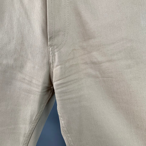 PRADA Size 34 Khaki Twill Cotton Classic Fit Tapered Button Fly Jeans