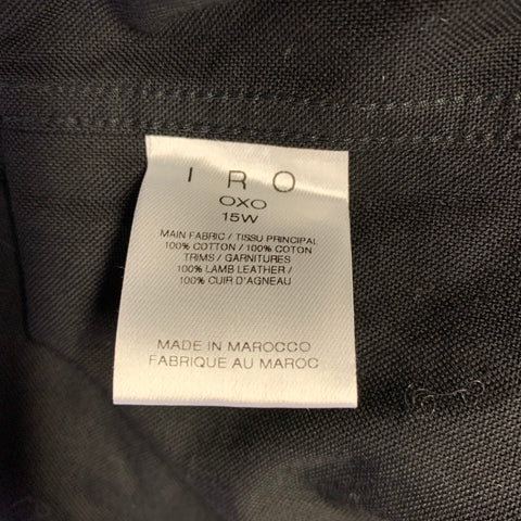 IRO Size S Black Cotton Long Sleeve Shirt