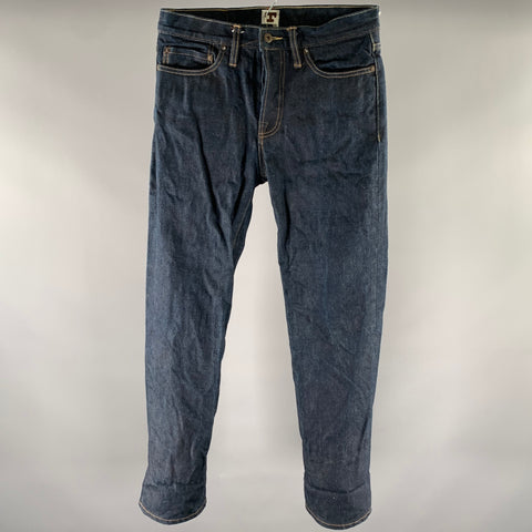 TELLASON Size 30 Blue Indigo Cotton Straight Selvedge Jeans