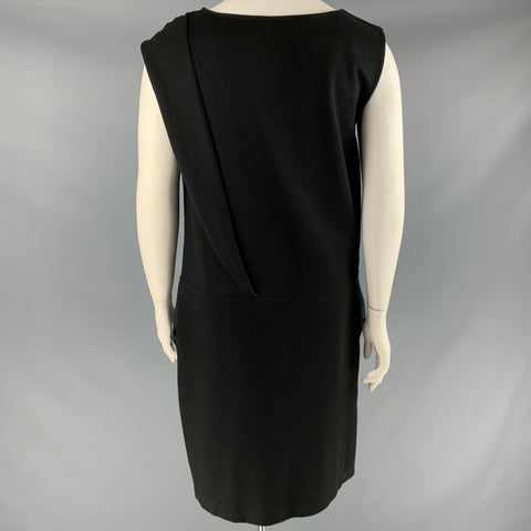 CACHAREL Size 14 Black Nylon Blend Sleeveless Drop Waist Dress