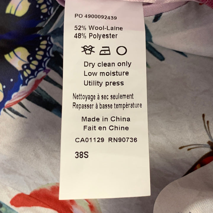 TALLIA Size 38 White Raspberry Window Pane Wool Blend Sport Coat