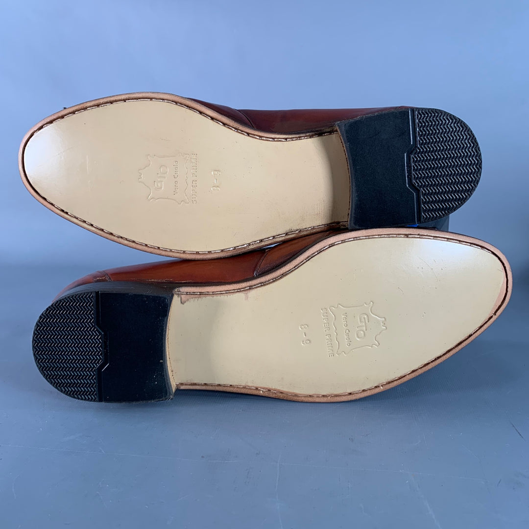 COLE HAAN Size 10 Brown Leather Penny Loafers