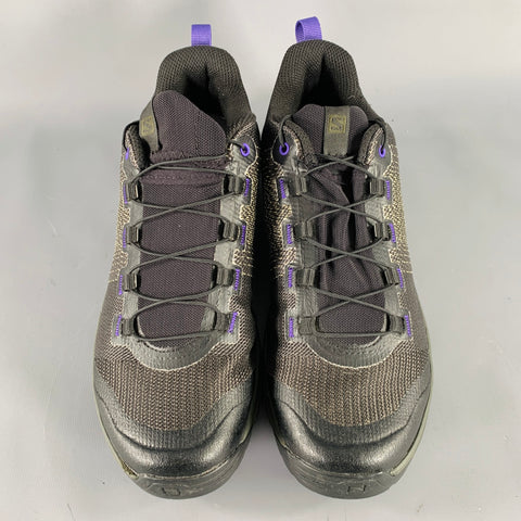 SALOMON Size 7 -Outpro Matryx- Black Purple Polyamide Blend Slip On Sneakers