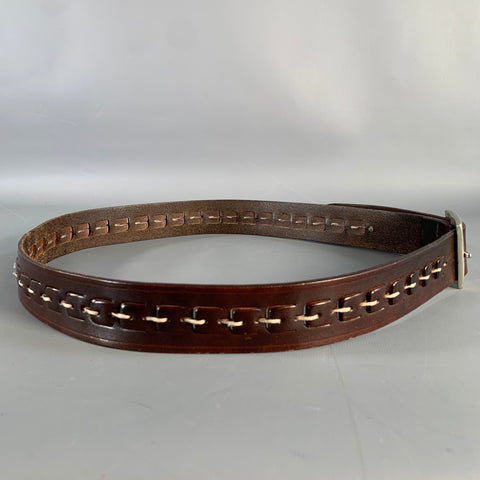 Ceinture JOHN VARVATOS en cuir marron taille 38