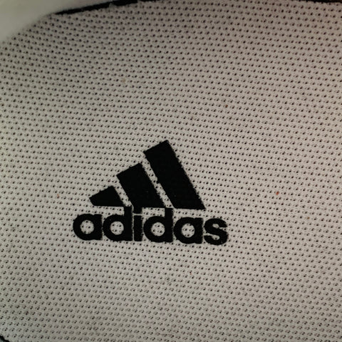 ADIDAS Size 9.5 White Leather Lace-Up Sneakers