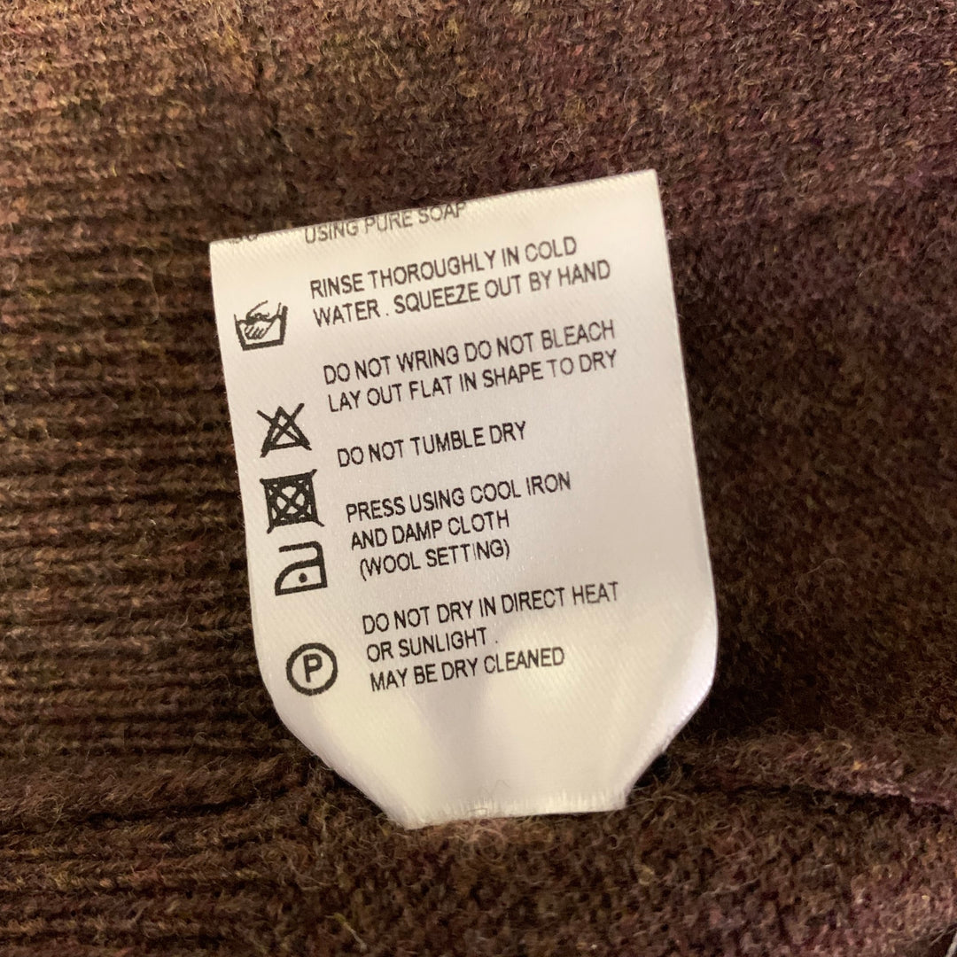 O'CONNELL'S Size M Brown Wool Oversized Vest