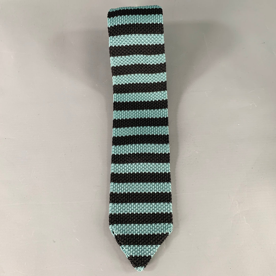 RAG & BONE Black Sage Stripe Knit Tie