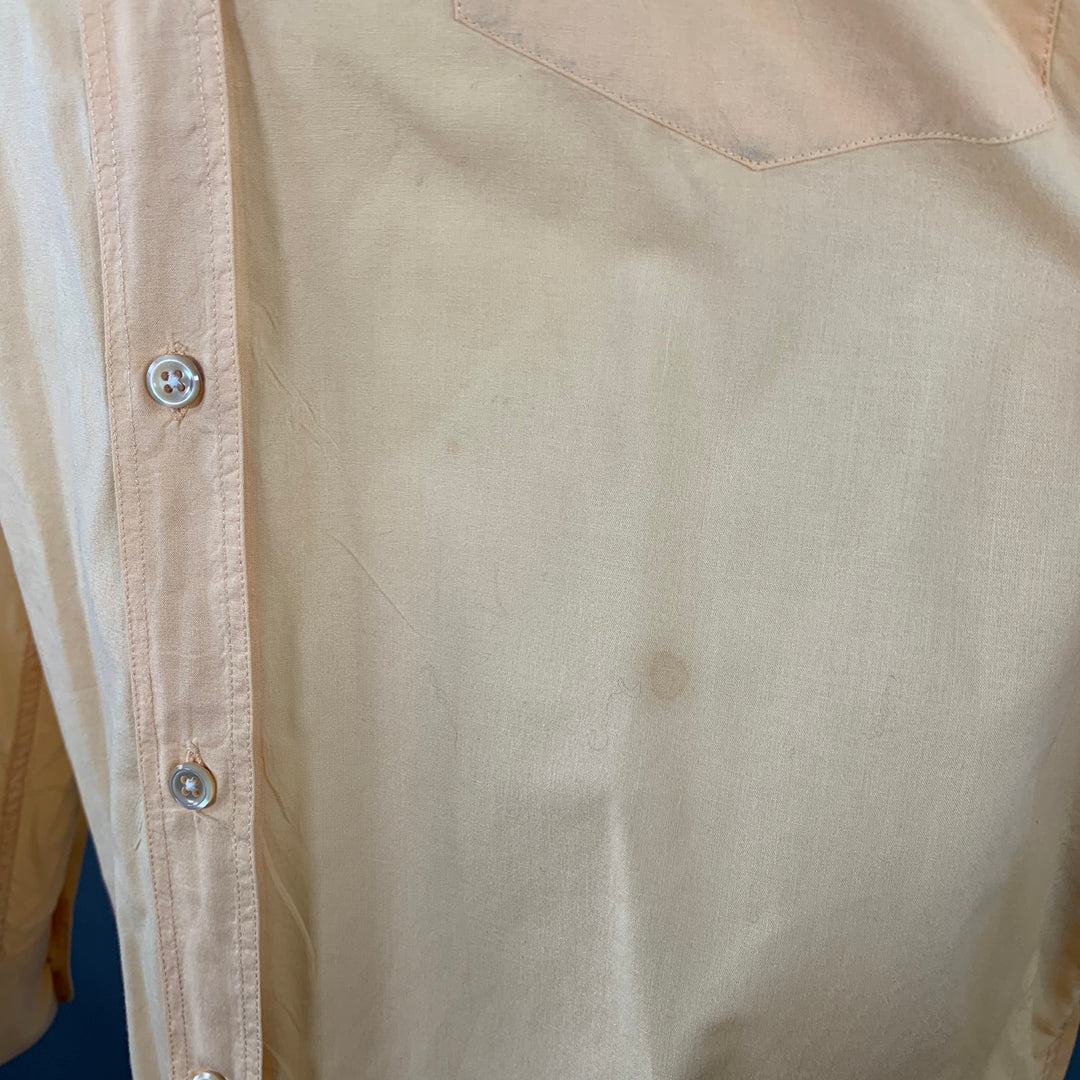OUR LEGACY Size 38 Orange Peach Cotton One Pocket Long Sleeve Shirt