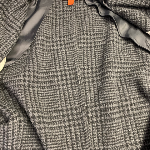 BARENA Size 36 Grey Charcoal Houndstooth Virgin Wool Blend Jacket