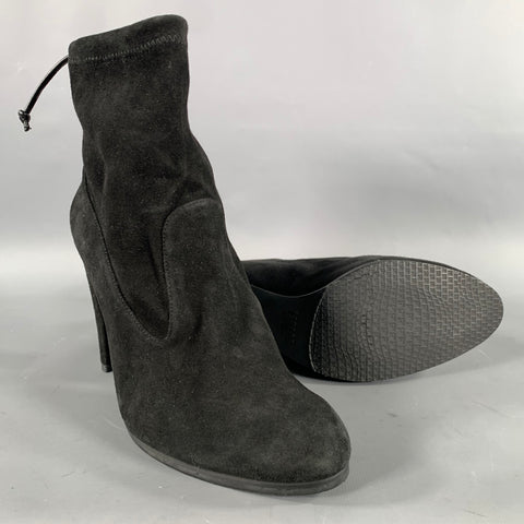 STUART WEITZMAN Size 9 Black Suede Chelsea Boots