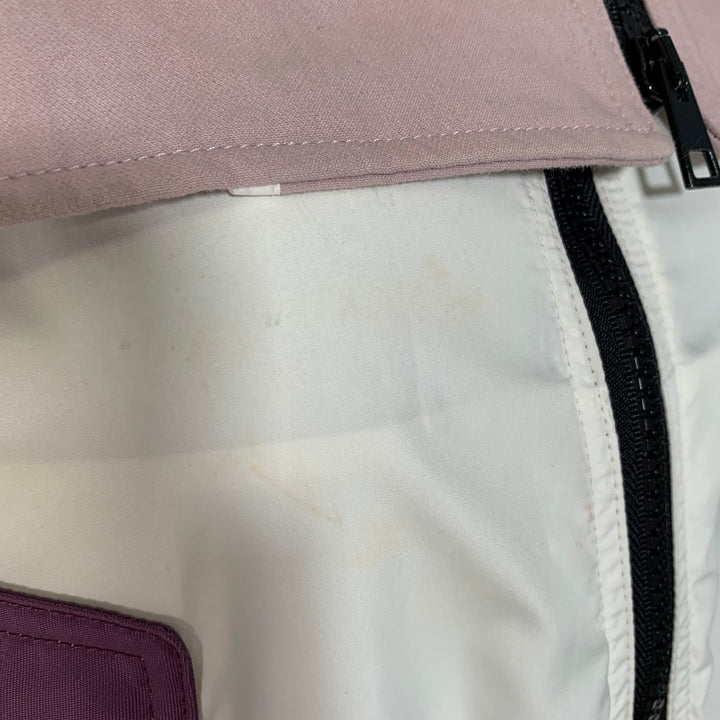 VALENTINO Size XL White Pink Polyamide Color Block Jacket